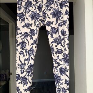 Fabletics Blue Floral Leggings